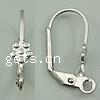 Stainless Steel Lever Back Earring Wires, with loop, original color Approx 2mm 