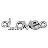 Letter Zinc Alloy Connector, word love, plated, 1/1 loop Approx 1.5mm 