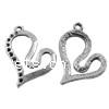 Zinc Alloy Heart Pendants, plated, hammered Approx 1.5mm 