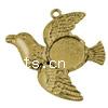 Zinc Alloy Pendant Cabochon Setting, Dove, plated Approx 2mm 