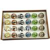 Goldsand Lampwork Fingerring, Weitere Größen für Wahl, gemischte Farben, 28x24mm, 24PCs/Box, verkauft von Box