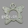Plated Acrylic Pendants, Butterfly Approx 3mm 