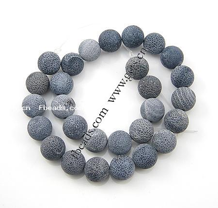 Natural Effloresce Agate Beads, Round, more sizes for choice, Hole:Approx 0.8-1.2mm, Length:Approx 14-15 Inch, Sold By Strand