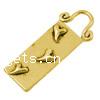 Zinc Alloy Jewelry Pendants, Rectangle, plated Approx 