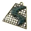 Zinc Alloy Jewelry Pendants, Trapezium, plated, enamel nickel, lead & cadmium free Approx 2mm 