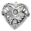 Zinc Alloy Pendant Cabochon Setting, Heart, plated Approx 3mm 