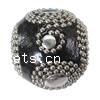 Indonesien Perlen Schmuck, mit Messing, Trommel, großes Loch, frei von Kadmium, 26x25mm, Bohrung:ca. 3.5mm, verkauft von PC