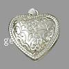 Plated Acrylic Pendants, Heart, textured Approx 3mm 
