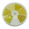 Box Glass Seed Beads, with Plastic Box, Round, yellow 
