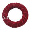 Tissé anneaux de liaison, avec Nylon & bois, beignet, rouge Environ 24mm, Vendu par PC