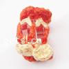 Gewebt Perlen aus Wollstoff, Wolle, Trommel, orange, 23x18mm, Bohrung:ca. 2.5mm, verkauft von PC