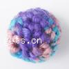 Perles tissées en laine, Rond, multicolore, 25mm Environ 3mm, Vendu par PC