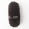 Perles tissées en laine, tube, noire Environ 3mm, Vendu par PC