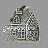 Plated Acrylic Pendants, House Approx 3mm 