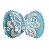 Mode Dekoration Blumen, Baumwollsamt, mit Nichtgewebte Stoffe, Schleife, blau, 40x27x4mm, verkauft von PC