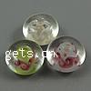 Refined Lampwork Beads, Rondelle, with flower pattern Approx 2mm 