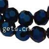 Round Crystal Beads, plated, faceted, 4mm Approx 0.5mm Inch, Approx 