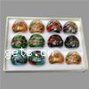 Goldsand Lampwork Finger Ring & gold sand, mixed colors 