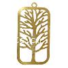 Brass Stamping Pendants, Rectangle, plated Approx 1.5mm 