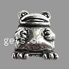 Zinc Alloy European Beads, Frog, plated, without troll Approx 5mm 