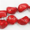 Synthetic Turquoise Beads, Nuggets red, 20-21mm Approx 1.5mm .7 Inch 