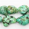 Dyed Natural Turquoise Beads, Dyed Turquoise, Nuggets, green, 15-26mm Approx 1.5mm .7 Inch 