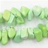 Natural Chip Turquoise Beads, Dyed Turquoise, Nuggets, green, 2-10mm Approx 1mm .7 Inch 