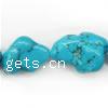 Dyed Natural Turquoise Beads, Dyed Turquoise, Nuggets, blue, 17-25mm Approx 1mm .7 Inch, Approx 