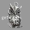 Zinc Alloy Animal Pendants, Owl, plated Approx 4mm 