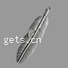 Zinc Alloy Feather Pendants, plated Approx 1mm 