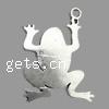 Zinc Alloy Animal Pendants, Frog, plated Approx 4mm 