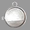 Zinc Alloy Pendant Cabochon Setting, Flat Round, plated diameter23mm,thickness 3mm Approx 3mm, Inner Approx 20mm 