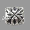 Zinc Alloy European Beads, Rectangle, plated, without troll Approx 3mm 