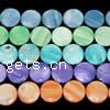 Natural Freshwater Shell Beads, Flat Round, mixed colors, 35mm Approx 0.5mm Approx 15 Inch, Approx 