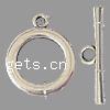 Zinc Alloy Toggle Clasp, Round, plated, single-strand Approx 2,4mm 