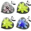 Pendentifs Murano fleur intérieur, chalumeau, coeur, fleur intérieure & feuille d'argent, plus de couleurs à choisir Environ 7mm, Vendu par PC