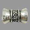 Zinc Alloy European Beads, Rectangle, plated Approx 4mm, Approx 