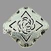 Zinc Alloy Flat Beads, Rhombus, plated Approx 1.5mm, Approx 