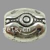 Zinc Alloy European Beads, Oval, plated, without troll Approx 3mm, Approx 