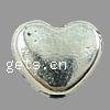 Zinklegierung Herz Perlen, plattiert, keine, frei von Kadmium, 4x3x3mm, Bohrung:ca. 0.5mm, ca. 1500PCs/kg, verkauft von kg