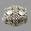 Zinc Alloy Jewelry Beads, Drum, plated cadmium free Approx 2mm, Approx 