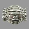 Zinc Alloy Corrugated Beads, Lantern, plated lead & cadmium free Approx 2.5mm, Approx 