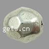 Zinc Alloy Nugget Beads, Oval, plated Approx 1mm, Approx 