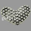 Zinklegierung Herz Perlen, plattiert, keine, frei von Kadmium, 12.5x8x3mm, Bohrung:ca. 1mm, ca. 700PCs/kg, verkauft von kg