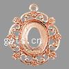 Zinc Alloy Pendant Open Back Setting, Flower, plated nickel, lead & cadmium free Approx 3mm 