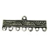 Zinc Alloy Connector Bar, Rectangle, plated, 1/7 loop cadmium free Approx 1mm, Approx 