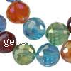 Perles de cristal rondes , Placage de couleur AB, facettes faites à la maindécalque, 10mm Environ 1mm Environ 17 pouce, Vendu par lot
