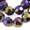 Round Crystal Beads, colorful plated, faceted, 12mm Approx 1.5mm Approx 13 Inch 