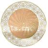 Brass Stamping Pendants, Flat Round, plated, hollow Approx 2mm 