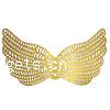 Filigree Brass Stampings, Wing Shape, plated, hollow Approx 1.5mm 
